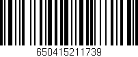Código de barras (EAN, GTIN, SKU, ISBN): '650415211739'