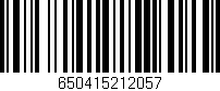 Código de barras (EAN, GTIN, SKU, ISBN): '650415212057'