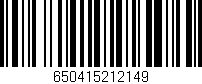 Código de barras (EAN, GTIN, SKU, ISBN): '650415212149'