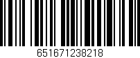 Código de barras (EAN, GTIN, SKU, ISBN): '651671238218'