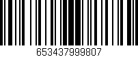 Código de barras (EAN, GTIN, SKU, ISBN): '653437999807'