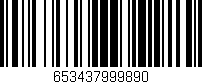 Código de barras (EAN, GTIN, SKU, ISBN): '653437999890'