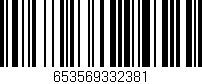 Código de barras (EAN, GTIN, SKU, ISBN): '653569332381'