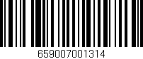 Código de barras (EAN, GTIN, SKU, ISBN): '659007001314'