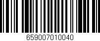 Código de barras (EAN, GTIN, SKU, ISBN): '659007010040'