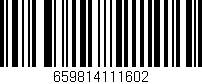 Código de barras (EAN, GTIN, SKU, ISBN): '659814111602'