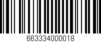 Código de barras (EAN, GTIN, SKU, ISBN): '663334000018'