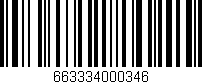 Código de barras (EAN, GTIN, SKU, ISBN): '663334000346'