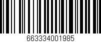 Código de barras (EAN, GTIN, SKU, ISBN): '663334001985'