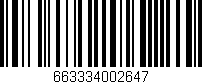 Código de barras (EAN, GTIN, SKU, ISBN): '663334002647'