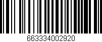 Código de barras (EAN, GTIN, SKU, ISBN): '663334002920'