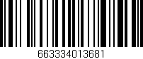 Código de barras (EAN, GTIN, SKU, ISBN): '663334013681'