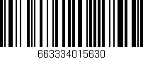 Código de barras (EAN, GTIN, SKU, ISBN): '663334015630'