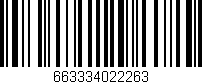 Código de barras (EAN, GTIN, SKU, ISBN): '663334022263'