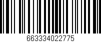 Código de barras (EAN, GTIN, SKU, ISBN): '663334022775'