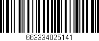 Código de barras (EAN, GTIN, SKU, ISBN): '663334025141'