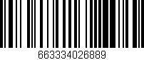 Código de barras (EAN, GTIN, SKU, ISBN): '663334026889'