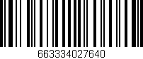Código de barras (EAN, GTIN, SKU, ISBN): '663334027640'