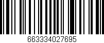 Código de barras (EAN, GTIN, SKU, ISBN): '663334027695'