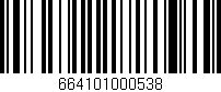 Código de barras (EAN, GTIN, SKU, ISBN): '664101000538'