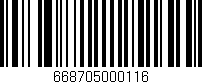 Código de barras (EAN, GTIN, SKU, ISBN): '668705000116'