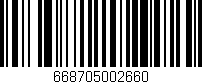 Código de barras (EAN, GTIN, SKU, ISBN): '668705002660'