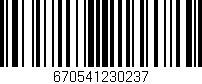 Código de barras (EAN, GTIN, SKU, ISBN): '670541230237'