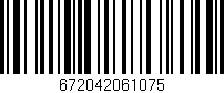 Código de barras (EAN, GTIN, SKU, ISBN): '672042061075'