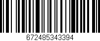 Código de barras (EAN, GTIN, SKU, ISBN): '672485343394'