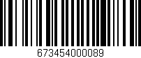 Código de barras (EAN, GTIN, SKU, ISBN): '673454000089'