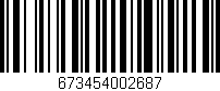 Código de barras (EAN, GTIN, SKU, ISBN): '673454002687'
