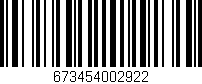 Código de barras (EAN, GTIN, SKU, ISBN): '673454002922'