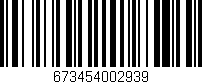 Código de barras (EAN, GTIN, SKU, ISBN): '673454002939'