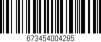 Código de barras (EAN, GTIN, SKU, ISBN): '673454004285'