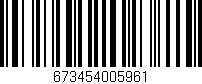 Código de barras (EAN, GTIN, SKU, ISBN): '673454005961'