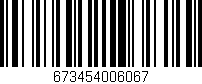 Código de barras (EAN, GTIN, SKU, ISBN): '673454006067'