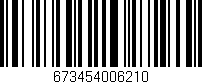 Código de barras (EAN, GTIN, SKU, ISBN): '673454006210'