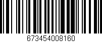 Código de barras (EAN, GTIN, SKU, ISBN): '673454008160'