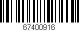 Código de barras (EAN, GTIN, SKU, ISBN): '67400916'