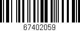 Código de barras (EAN, GTIN, SKU, ISBN): '67402059'