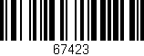 Código de barras (EAN, GTIN, SKU, ISBN): '67423'