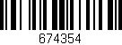 Código de barras (EAN, GTIN, SKU, ISBN): '674354'