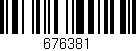 Código de barras (EAN, GTIN, SKU, ISBN): '676381'