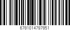 Código de barras (EAN, GTIN, SKU, ISBN): '6781014797851'