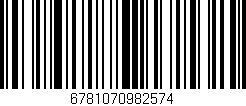 Código de barras (EAN, GTIN, SKU, ISBN): '6781070982574'