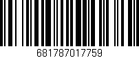 Código de barras (EAN, GTIN, SKU, ISBN): '681787017759'