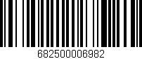 Código de barras (EAN, GTIN, SKU, ISBN): '682500006982'
