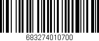 Código de barras (EAN, GTIN, SKU, ISBN): '683274010700'