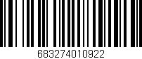 Código de barras (EAN, GTIN, SKU, ISBN): '683274010922'