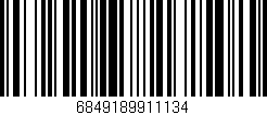 Código de barras (EAN, GTIN, SKU, ISBN): '6849189911134'